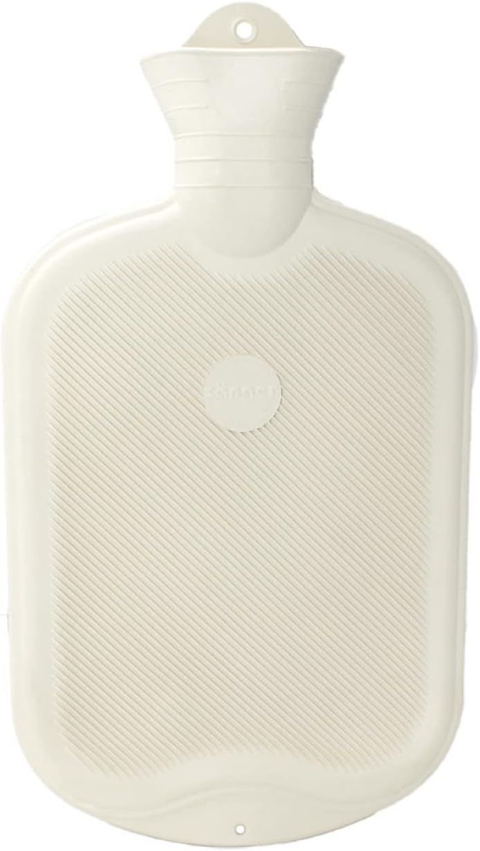 Sanger Ribbed Hot Water Bottle 2 Litre White Amazon.co.uk Grocery