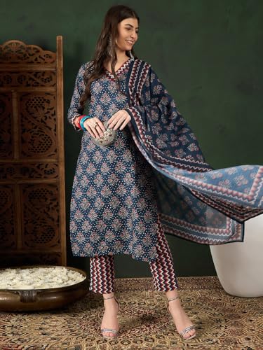 Image of SHIENZY Cotton Blend Kurta Set for Women