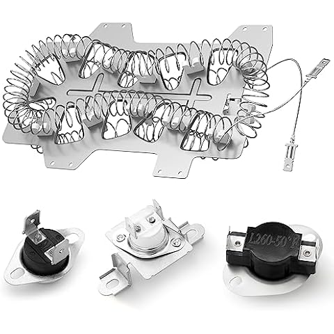 【Upgraded】Dryer Heating Element for Samsung，DC47-00019A Heating Element for Samsung Dryer,dv42h3000ew/a3 dv42h5000ew/a3 Dryer Parts, Including DC96-00887A, DC47-00016A, DC47-00018A Cover