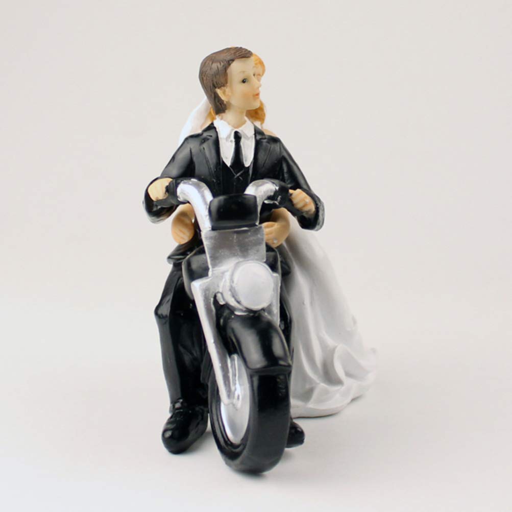 Hochzeitstortenfigur Brautpaar aus Kunstharz für Hochzeitsfeier | Tortenaufsatz Dekoration, für Feierlichkeiten, Formstabil und Farbbeständig