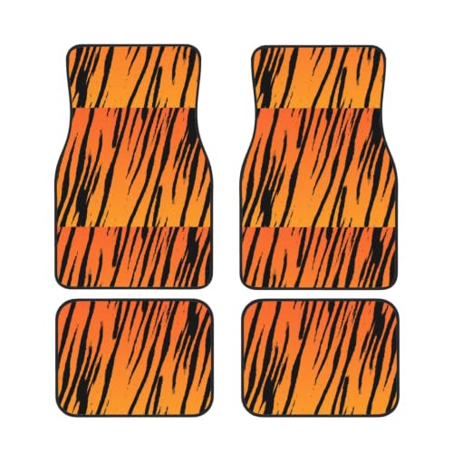 Alfombrillas de coche antideslizantes para evitar suciedad con diseño rayas de tigre