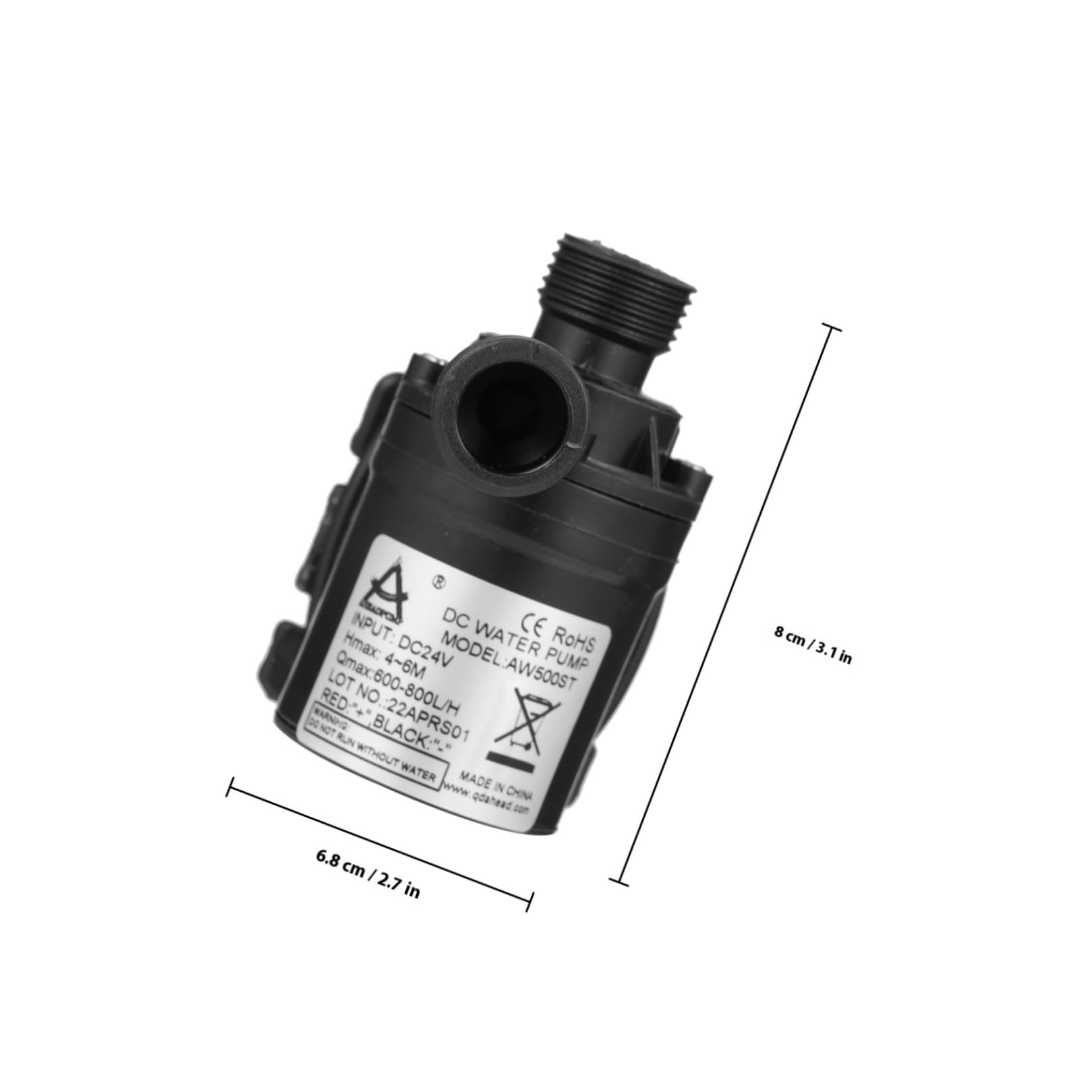 FRCOLOR Bomba Sumergible Capacidad 600-800m³/h de Agua Silenciosa Dc24v Tecnología de Reducción de Ruido, Abs Resistente para Estanques y Circulación de Agua