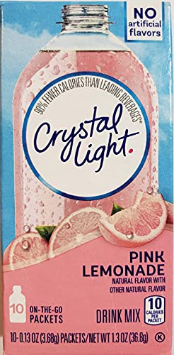 Crystal Light Lemonade Variety Bundle- Lemonade, Pink Lemonade, Raspberry Lemonade, Lemonade And Tea #TOP3
