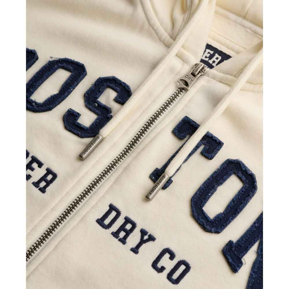 Superdry Athletic Essentials Relaxed Crop Full Zip Sweatshirt XS