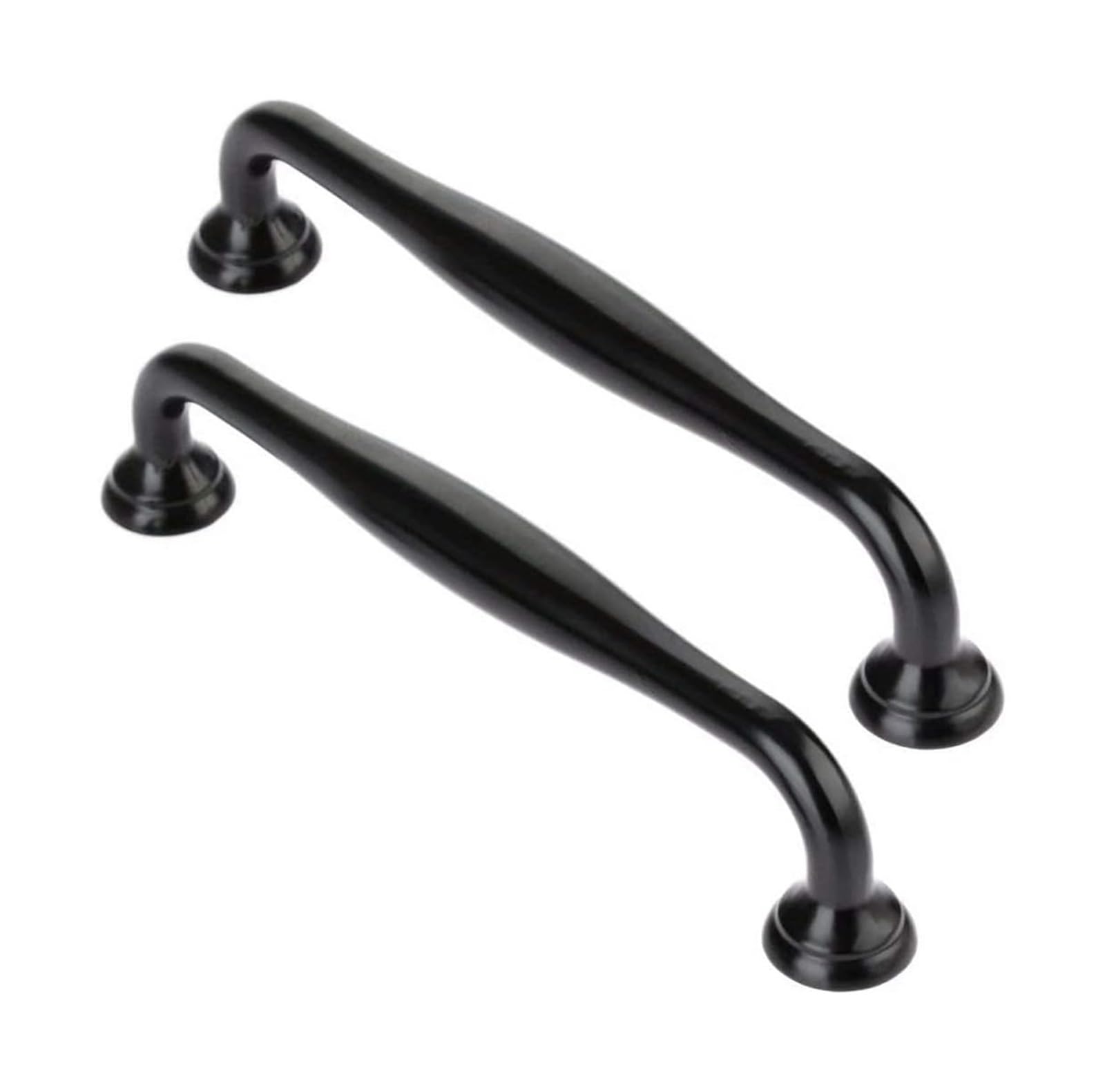 Opeximatun Black Kitchen Cupboard Handles, 2Pcs Zinc Alloy Cupboard Drawer Handles 128Mm