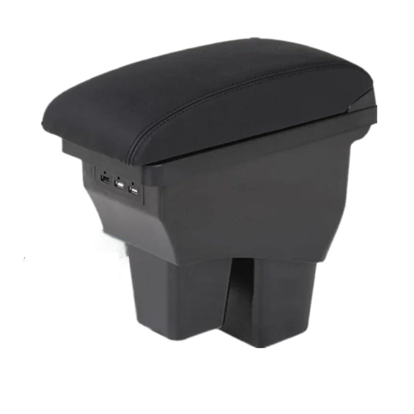 UMDJJU For Fit For Jazz For WRV 2014-2020 Car Armrest Box Retrofit Interior Storage 3USB Car Centre Console Armrest Box(1B Real Cowhide 3USB)