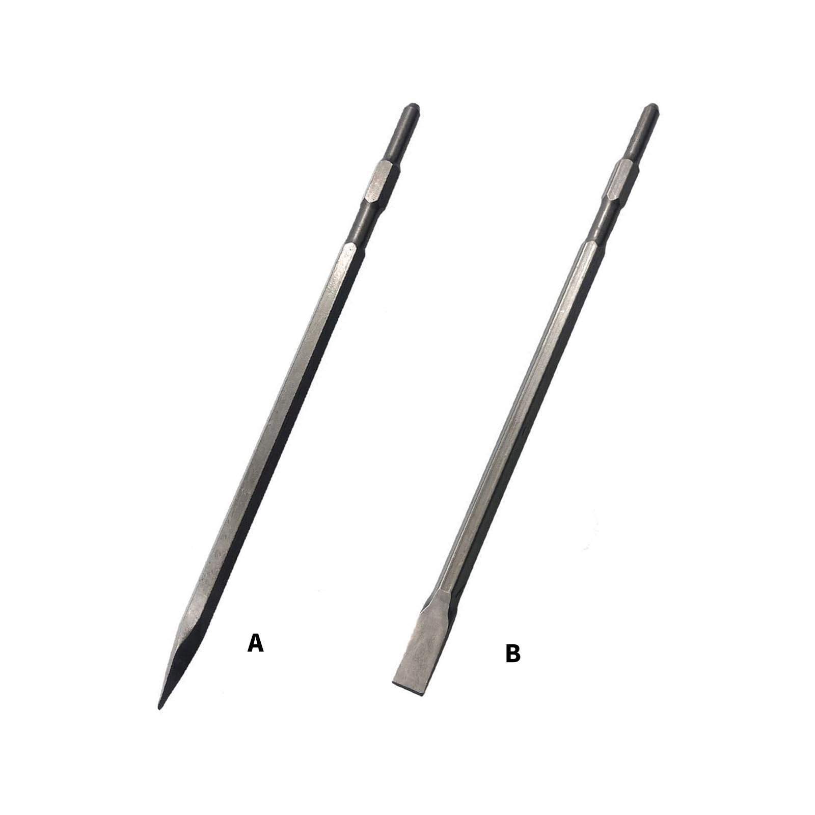 Broca de martillo eléctrico con vástago hexagonal plano de 600 mm para romper hormigón, ladrillo, piedra cinceladora