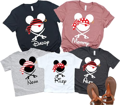 Custom Family Cruise Shirts 2025 Pirate Shirts Family Matching Cruise Shirts Caribbean Tshirt Pirates Tshirt for Summer Cruise Tshirt