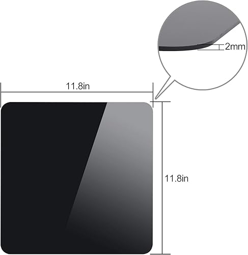 Vista 14 de KINJOEK Telones de fondo reflectantes de acrílico blanco y negro de 12 x 12 pulgadas para fotografía profesional de productos, tableros de fondo