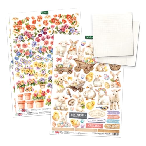 Kit de tarjetas con forma de valla Katy Sue y capas de decoupage 3D 4