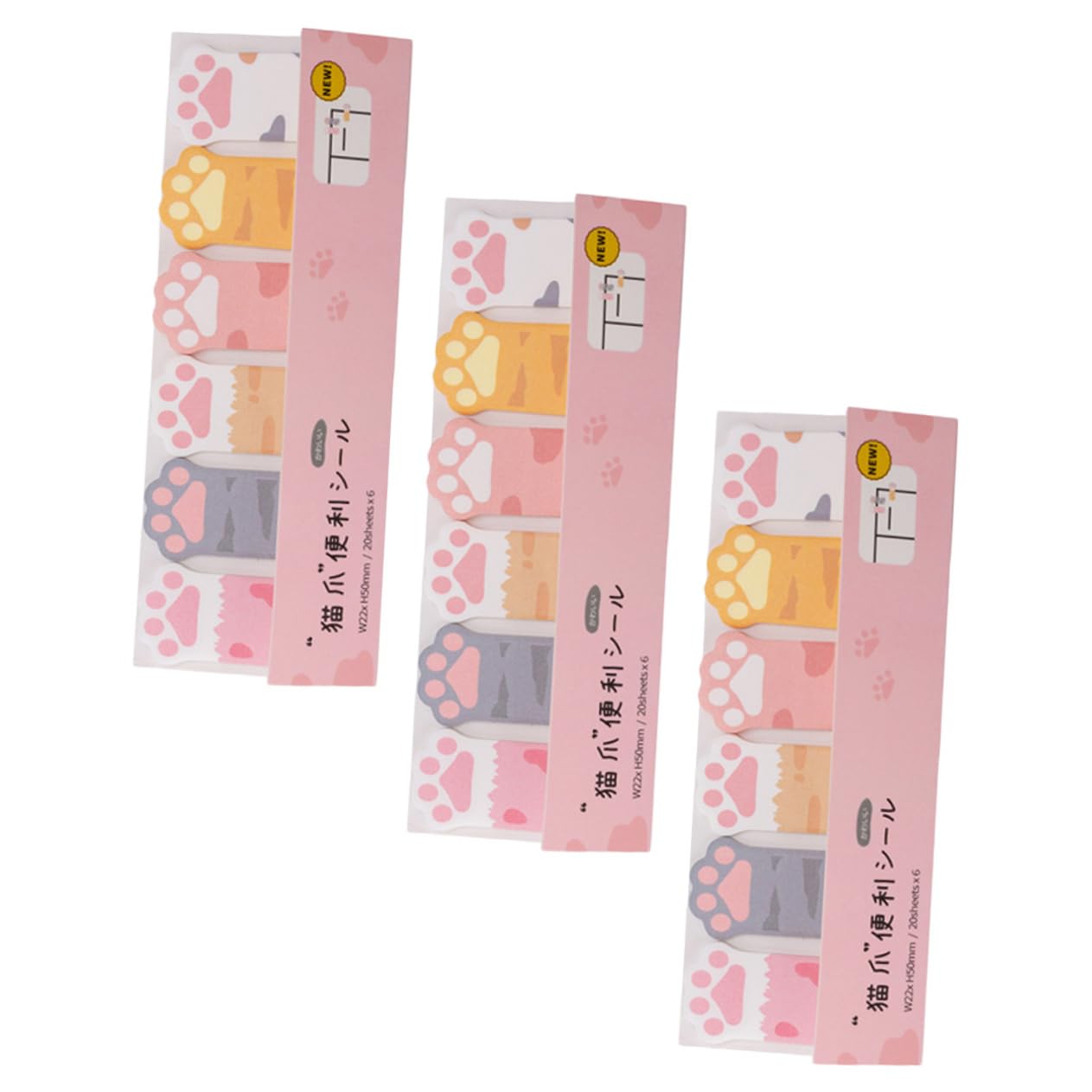 Lurrose 12stücke Katzenpfoten Haftnotizen Selbstklebende Memo Pads Dekorative Notizzettel Für Büro Und Studium Praktische Lesezeichen Und Erinnerungen