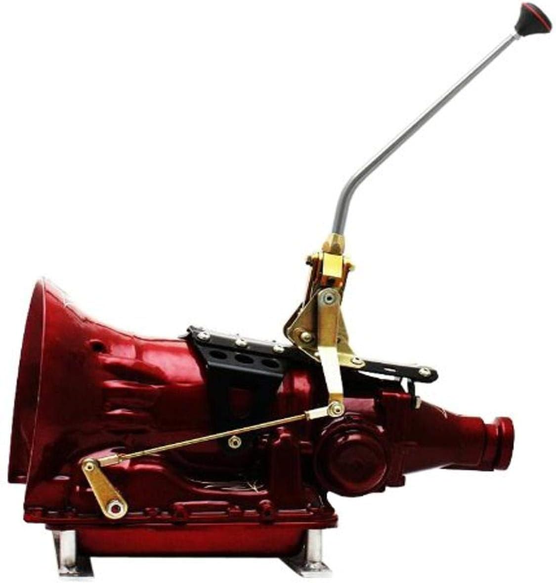 American Shifter 57334 Dual Action Automatic Transmission Shifter Kit with 16" Single Bend Arm and Black Knob for Ford AOD Transmission