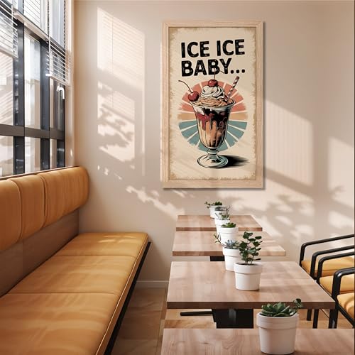 Image of NoWorries Wall art framed painting food posters for cafe decor (Synthetic wood frame) inch300 GSM premium art HD prints inch Wall painting for Home & Kitchen Decor (Pattern illustration)( Set of 1, Framed Painting) (NATURAL, ART-5, 10X19INCHES)