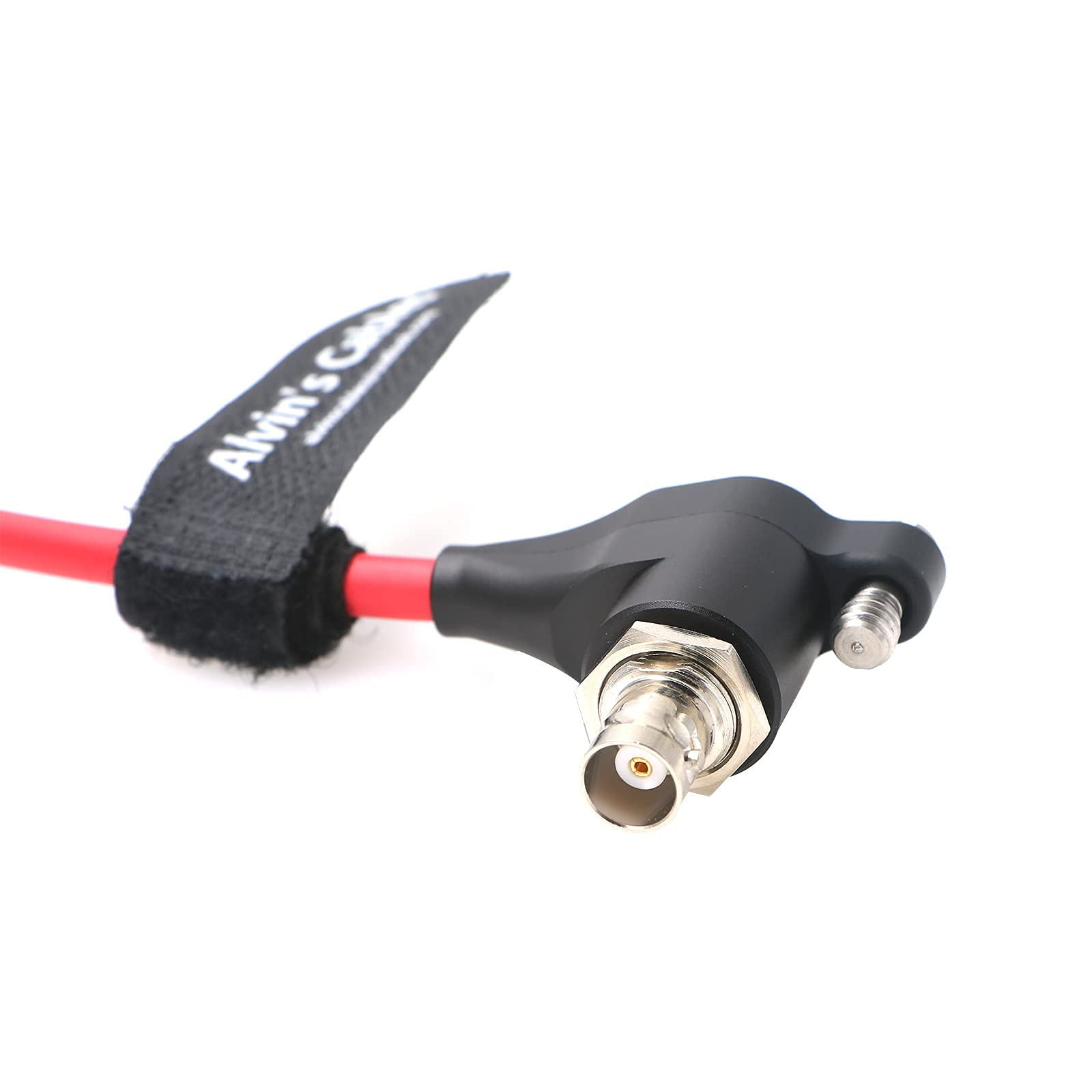 Cable de Protección de Puerto SDI para Cable Aislador Galvánico Macho a Hembra de ángulo Recto BNC Red-Komodo|8 Pulgadas Alvin's Cables
