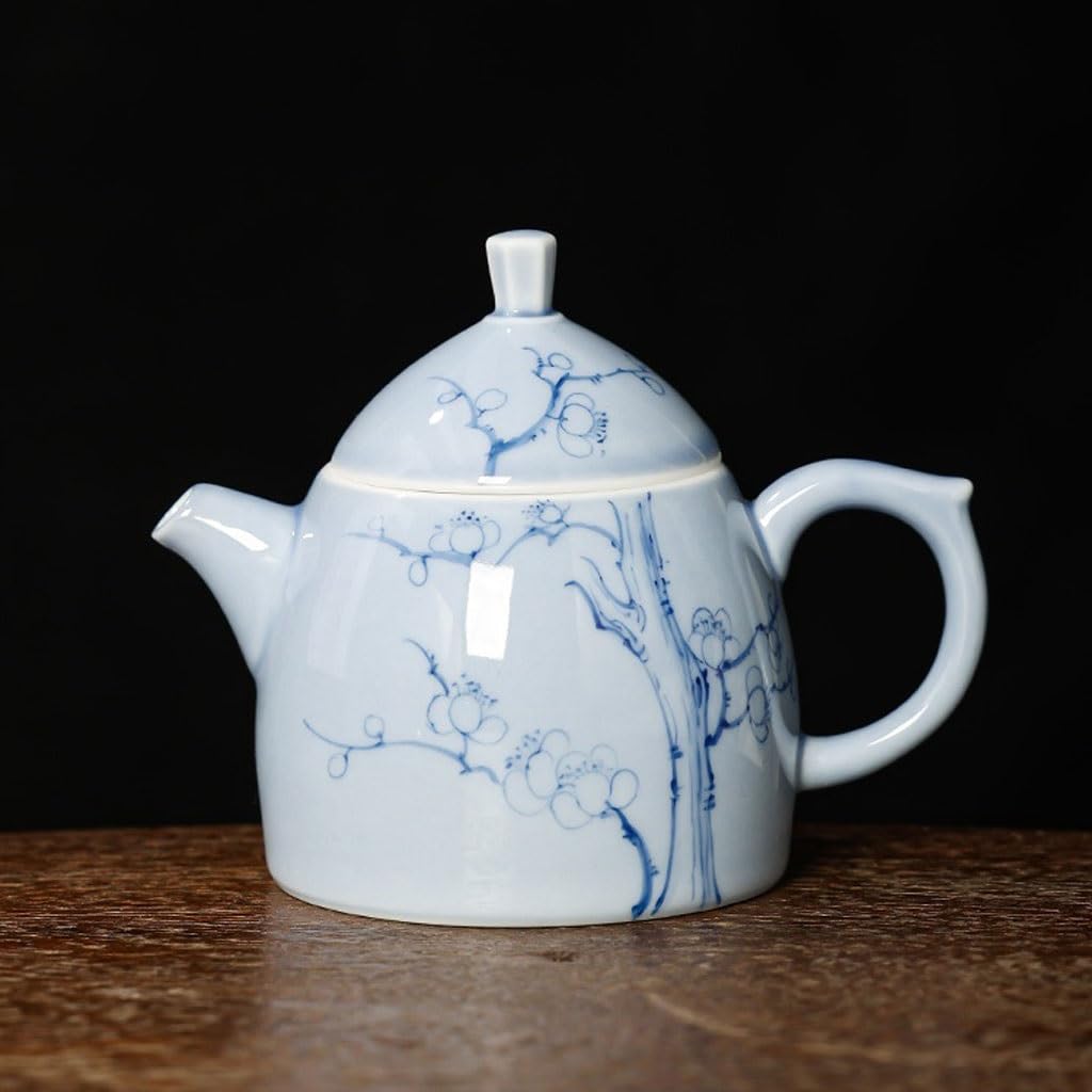 Czajnik do herbaty dzbanek do herbaty ceramiczny czajniczek ręcznie malowany kwiat śliwy czajniczek pojedynczy z pokrywką do domu popołudniowa herbata przyjęcie dzbanek do herbaty do kuchenki