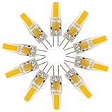 ZHENMING G4 COB LED Bulb, Bin-pin Light Bulb, 2W(25W Halogen Equivalent), 200 Lumens, DC/AC 12V-24V, Warm White 3000K, Pack of 10