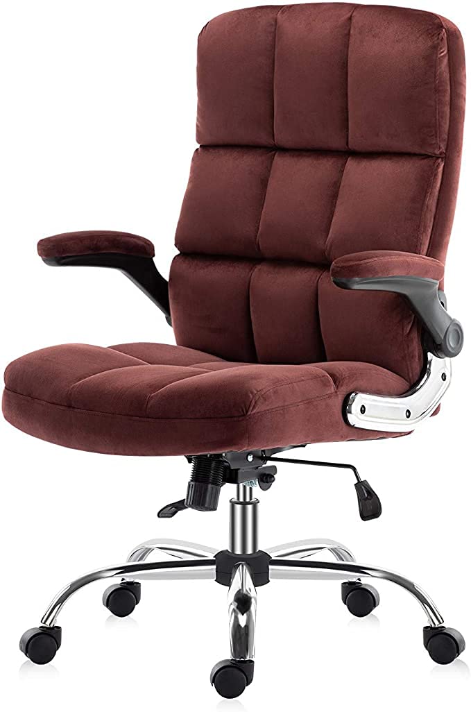 Buy Ergonomic Executive Chair, Velvet Lumbar Support Office Chair