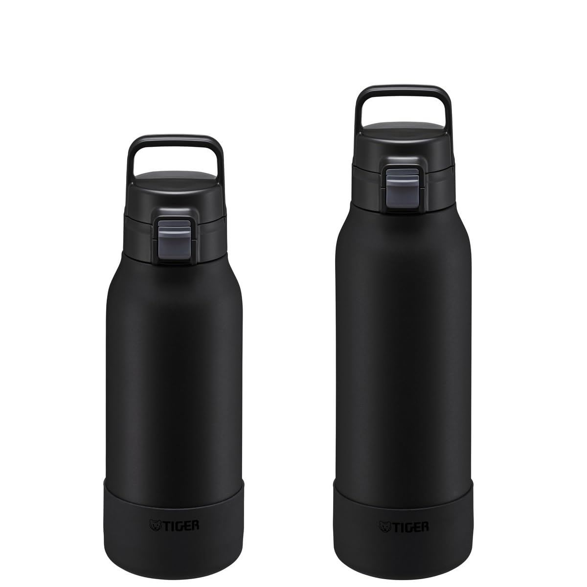 Bouteille isotherme Tiger MTA-B 1.0 L Active One-Push, grande capacité, légère avec poignée, ouverture one-push, sans BPA, conservation froid 24h, conçue au Japon, couleur pierre noire