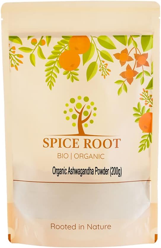 Organic Ashwagandha Powder 200g (Withania somnifera) - Premium Quality, Certified Organic | Adaptogenic Herb | Immune Support | Ayurveda | Stress Relief