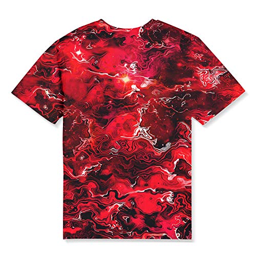 Image of Linnhoy Kids 3D Print Fashion Graphic T-Shirts for Boys Girls 6-16 Years | Unisex Colorful Short Sleeve, Crewneck, Breathable Fabric, Suitable for Daily Sport Festival Wear