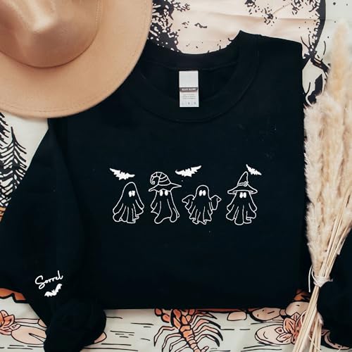 GodLover Custom Embroidered Sweatshirt - Skeleton Hoodie, Spooky Shirts Women, Gifts for Women, Halloween, Christmas3