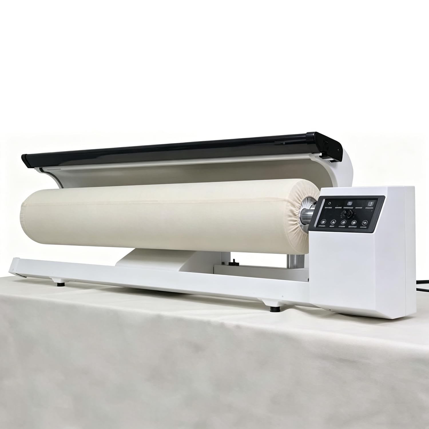 Plancha de Vapor rotativa Profesional de 90 cm, Plancha Industrial de Vapor, Plancha de Rodillos con Gran depósito de Agua de 2 litros y Pedal para Ropa, Cortinas, sábanas y manteles