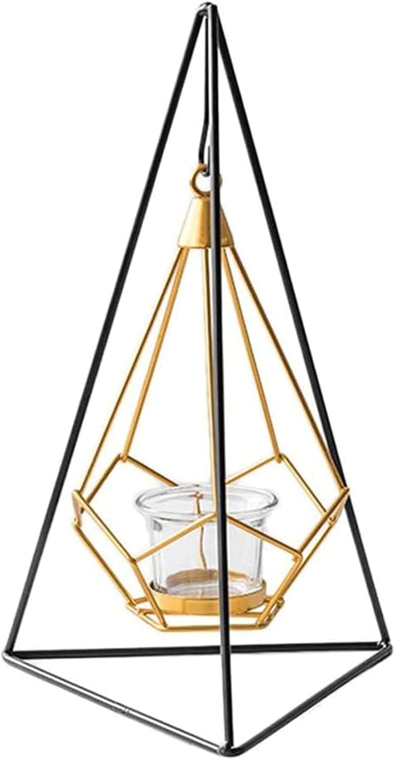 Bandeja geométrica de metal para velas, resistente al calor, soporte dorado para decoración del hogar, centro de mesa moderno, diseño elegante para bodas y eventos