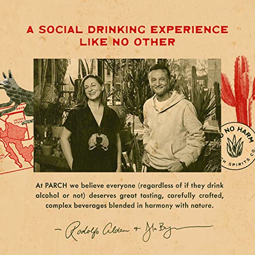 Image of PARCH Spiced Pinarita Ready to Drink Non Alcoholic Agave Cocktail Infused with Desert Botanicals & Adaptogens, Plant Based, Gluten Free & Vegan, Inspired by the Sonoran Desert (8.4 oz x 8 Pack)