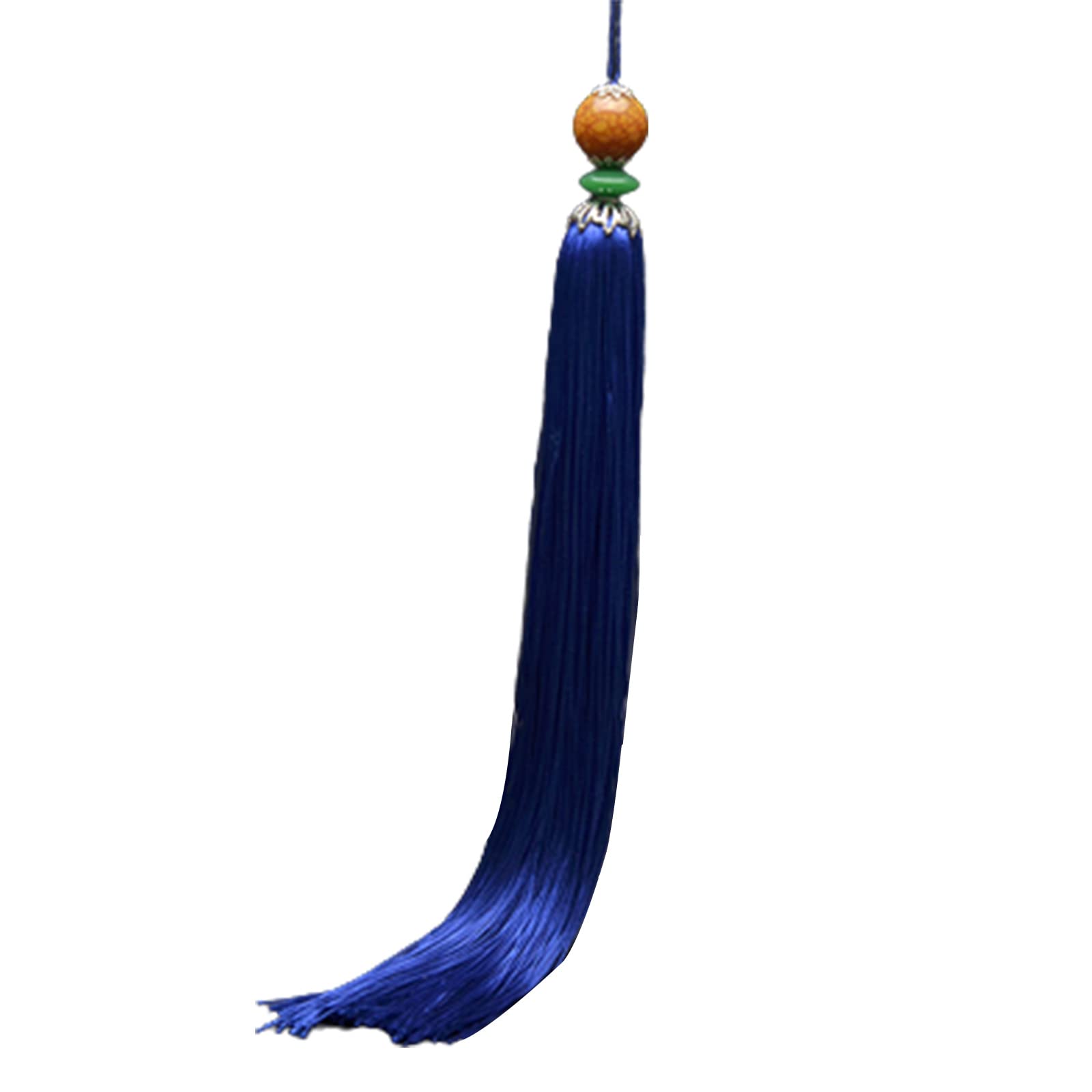Chinese Sword Tassel, Handmade Elegant Polyester Tassel Chinese Tassel Tai Chi Sword Tassel Chinese Kungfu Sword Tassel for Sword Home Decoration,Red (Color : Blue)