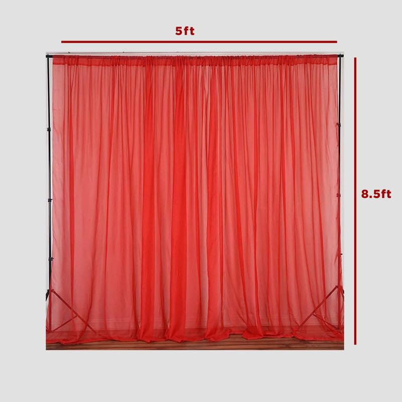 Selibration Beige Decoration Backdrop Net Hanging Curtain Cloth for Romantic Dinner & Birthday Parties Valentines Day Haldi & Mahndi Party (Pack of 2 Pieces) 2