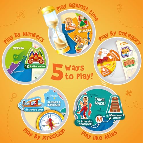 Image of Imagimake Mapology India Map with Reusable Stickers | Educational Toy | Kids Learning Toys For Age 6 Years+ | Best Birthday Gift for Kids Age 5,6, 7, 8