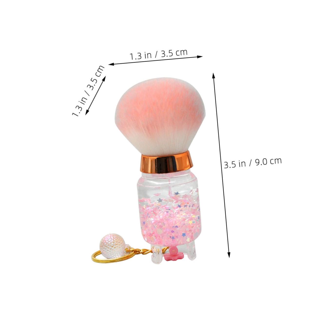 OUNONA Portable Powder Brush for Women Soft Bristles Highlighter Blush Makeup Tool Durable Design for Easy Application of Loose Powder Cosmetics for All Skill Levels