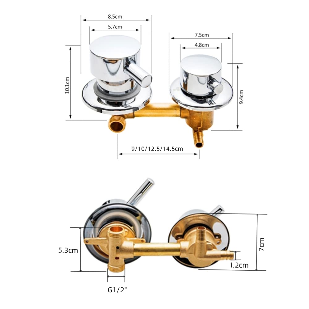 Miscelatore Doccia Ottone Cromato 2/3/4/5 Vie - Valvola Ceramica Per Cabina Doccia - Foto 14