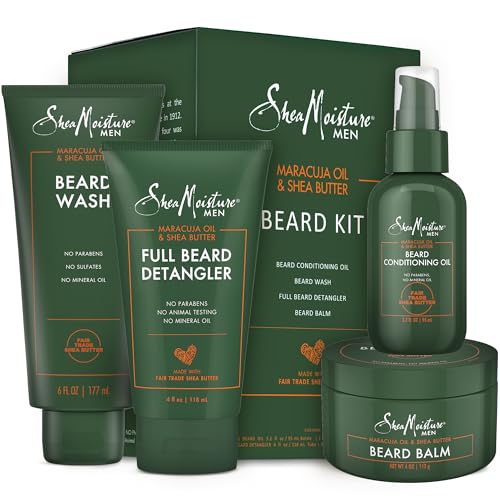 Product Image of the SheaMoisture Beard-Care Kit for Men, Includes Wash, Balm, Oil, Conditioner, Natural Shea Butter & Maracuja Oil, Great Gift