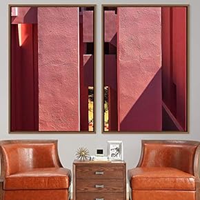 signwin 2 Piece Framed Canvas Wall Art Building...