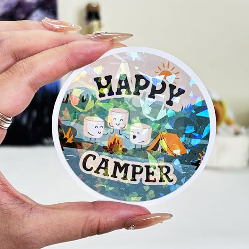 Calcomanías de malvaviscos resistentes para decorar termos, equipo de camping y laptops 4