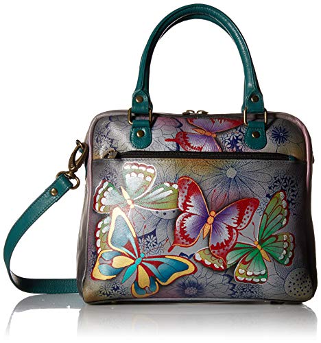 Anna by Anuschka Women’s Genuine Leather Medium Cross Body | Hand Painted Original Artwork | Chic & Stylish Organizer