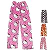 Pyjama Hose Damen,Halloween Pyjamas Hosen Lang Flanell PyjamasHose Schlafanzug Weich Kawaii Pyjamas Hose Anime Bequeme Schlafanzughose Cartoon Casual Schlafhose Herbst-Winter für Kinder/Frauen/Mädchen