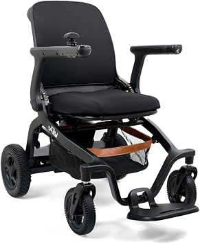 Golden Technologies Golden Ally Manual Folding Power Wheelchair - Memory Foam Seat - USB Port - Removable Lithium Battery - Smart Control Mobile App - Airline Approved - 56 lbs. Total Black