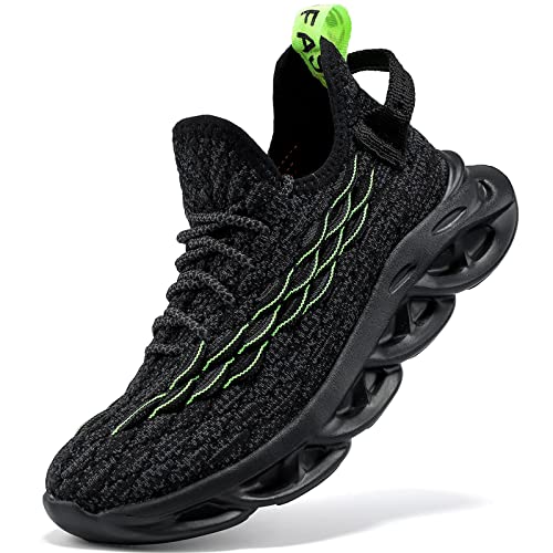 Image of JMFCHI Boys Girls Kids Sneakers Knitted Mesh Running Tennis Athletic Shoes | Breathable,Lightweight,Comfortable,Non-slip,Easy wear,Casual fashion,Indoor outdoor,Gym sport,Daily play,Little /Big Kid