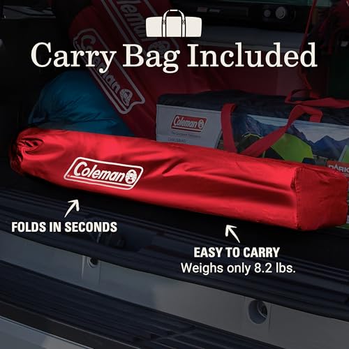 Coleman Portable Camping Chair with 4-Can Cooler, Cushioned Seat & Back with Side Pockets & Cup Holder, Carry Bag...
