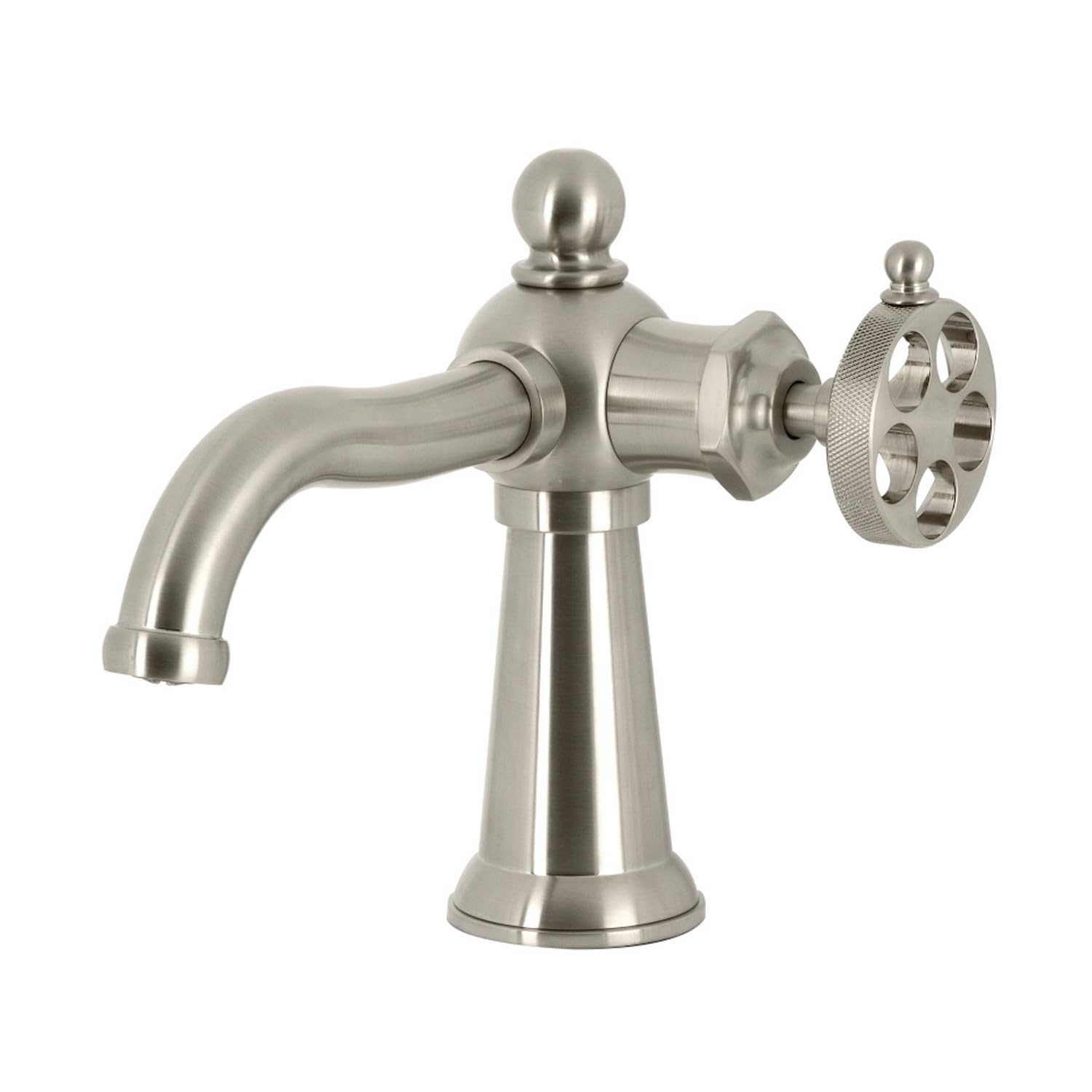 Robinet de salle de bain anti-traces nickel brossé Kingston Brass 1 trou