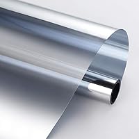 Vista 3 de BDF 1SIL - Película para ventana, rechazo de calor estático y privacidad diurna, color plateado, 35.4 pulgadas x 14 pies