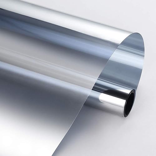 Miniatura 3 de BDF 1SIL - Película para ventana, rechazo de calor estático y privacidad diurna, color plateado, 35.4 pulgadas x 14 pies