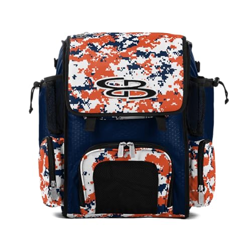 Boombah Mini Superpack Bat Bag PS-9014-3001C23 Digital Camo Navy/Orange