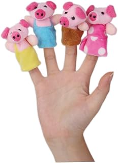 8pcs Finger Puppets,Hand Puppet Animal Animal Puppets Stuffed Dogs for Pig Pig Dulls Finger Dulls Playset Finger