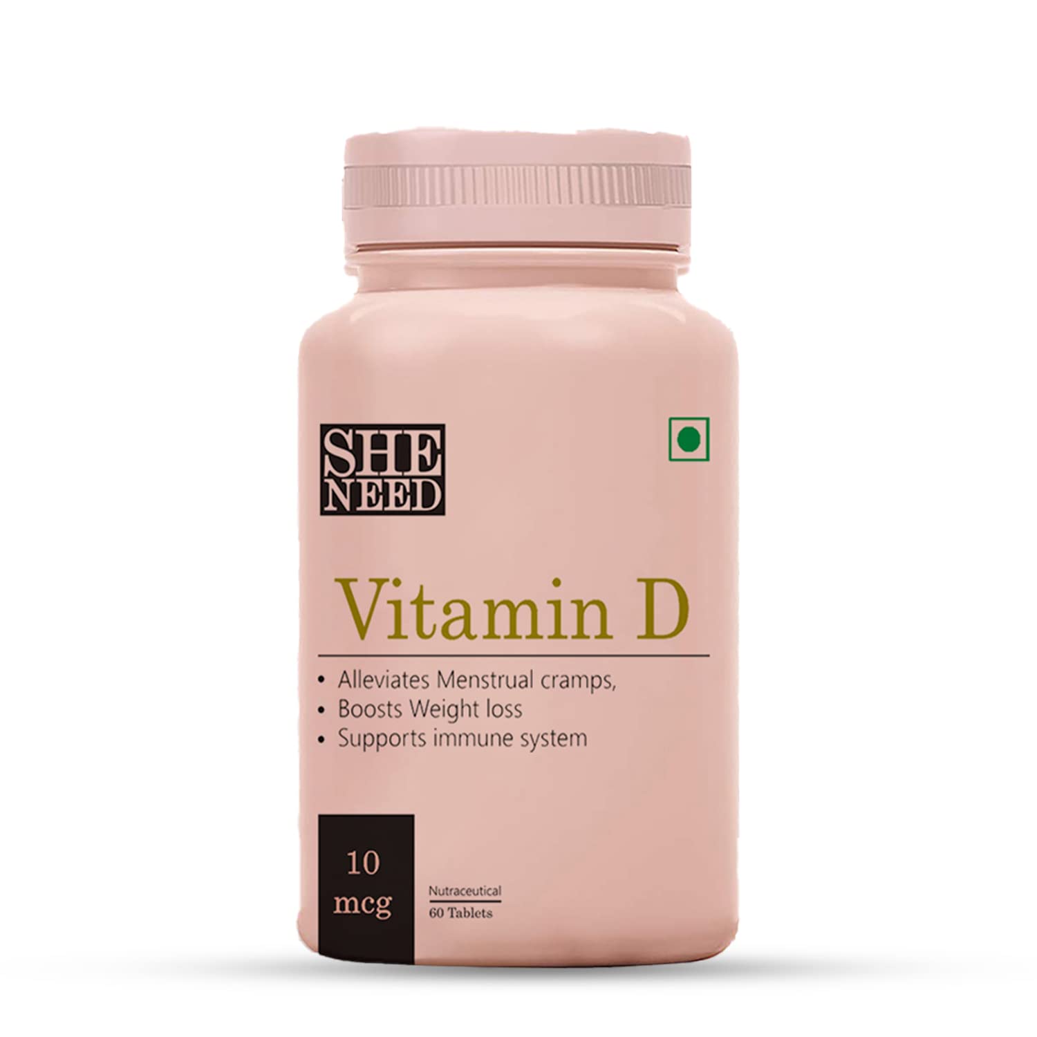SheNeed Vitamin D Supplement (10 mcg) For Women - Helps in Alleviating Menstrual Cramps, Bone & muscle & Support Immune System - 60 Tablets-image-9