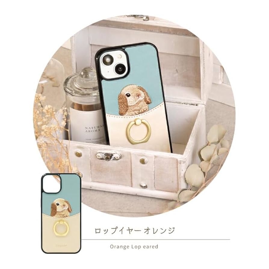 iPhone - 雪うさぎ iPhone Android モフモフ雪うさぎの選べるスマホケース 強化