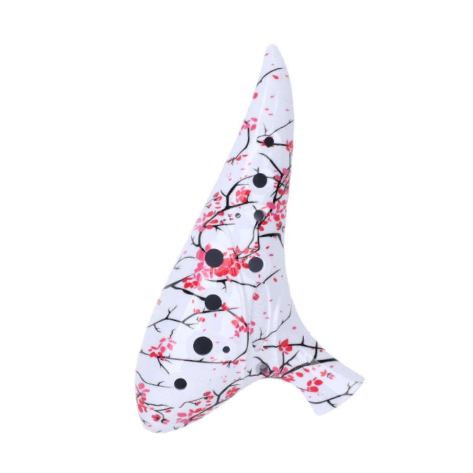 DuskHaven Ocarina Alto En Do, 12 Trous, Instrument de Musique En Résine, Artisanat Robuste et Portable, Accessoire Léger, Convient Aux Débutants et Aux Adultes, Rouge