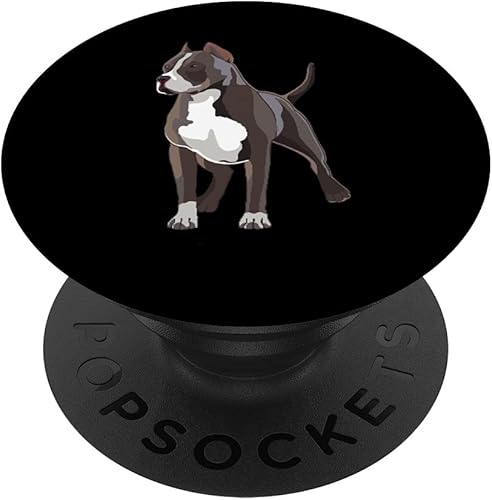 American Bully Dog Owner Ilustración para perro amante PopSockets intercambiable PopGrip